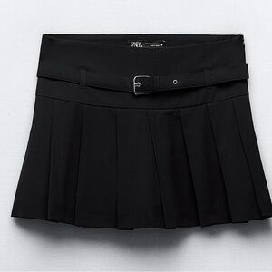 zara belted mini skirt NWT